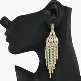 92178, MARQUISE ACCENT CUBIC ZIRCONIA & RHINESTONE DROP EARRING, WEDDING, BRIDAL, PROM