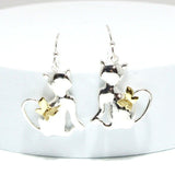 CAT with Butterfly Metal Earring - view 2