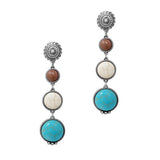 Western Turquoise Stone Drop Dangle Earring - view 2