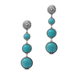 Western Turquoise Stone Drop Dangle Earring - view 3