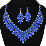 92303, MARQUISE RHINESTONE ACCENT EVENING NECKLACE SET, WEDDING, BRIDAL, PROM