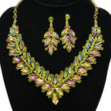 92303, MARQUISE RHINESTONE ACCENT EVENING NECKLACE SET, WEDDING, BRIDAL, PROM