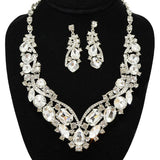 92304, MULTI RHINESTONE ACCENT EVENING NECKLACE SET