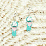 Floral Heart Flip Flop Epoxy Dangle Earring - view 2