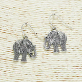 Elephant Metal Dangle Earring