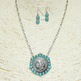 Western Coin Charm Necklace