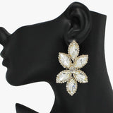 92362, MARQUISE RHINESTONE ACCENT EVENING EARRING, WEDDING, BRIDAL, PROM