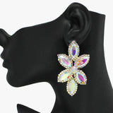 92362, MARQUISE RHINESTONE ACCENT EVENING EARRING, WEDDING, BRIDAL, PROM