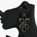 92362, MARQUISE RHINESTONE ACCENT EVENING EARRING, WEDDING, BRIDAL, PROM
