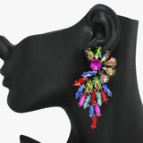 92381, MULTI RHINESTONE EARRING
