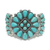 Western Turquoise Stone Stretch Bracelet