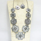 92405, WESTERN CROSS STATEMENT LONG NECKLACE