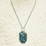 Western Oval Charm Pendant Necklace