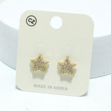 92449, DAINTY STAR CUBIC ZIRCONIA STUD EARRING
