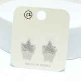 92449, DAINTY STAR CUBIC ZIRCONIA STUD EARRING