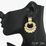 92454, DOOR KNOCKER METAL CLIP ON EARRING