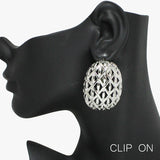92457, PINEAPPLE METAL CLIP ON EARRING