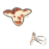 92474, WESTERN COW HEAD TURQUOISE STONE CUFF RING