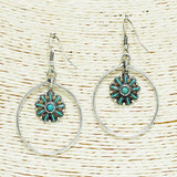 Western Concho Accent Dangle Earring