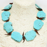 Handmade Western Turquoise Stone Necklace