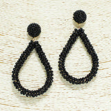 92504, TEARDROP SEED BEAD DANGLE EARRING