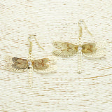 92512, DRAGONFLY METAL DANGLE EARRING