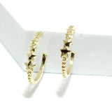 92515, STAR ACCENT METAL HOOP EARRING