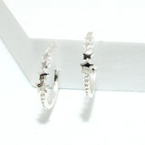 92515, STAR ACCENT METAL HOOP EARRING
