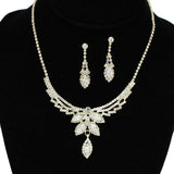 92524, MARQUISE RHINESTONE ACCENT EVENING NECKLACE, WEDDING, BRIDAL, PROM