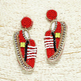 93566, SNEAKERS SEED BEAD EARRING