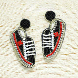 93566, SNEAKERS SEED BEAD EARRING