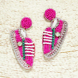 93566, SNEAKERS SEED BEAD EARRING