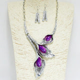 Flower Accent Celluloid Acetate Necklace - view 2