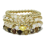93584, MULTI LAYERED BEAD STRETCH BRACELET