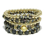 93584, MULTI LAYERED BEAD STRETCH BRACELET