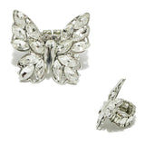 93588, BUTTERFLY RHINESTONE STRETCH RING
