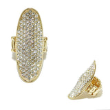 93590, PAVE RHINESTONE HIGH STRETCH RING