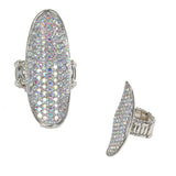 93590, PAVE RHINESTONE HIGH STRETCH RING