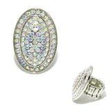 93591, OVAL PAVE RHINESTONE STRETCH RING