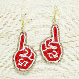 93599, GAME DAY BEAD DANGLE EARRING