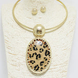 93606, OVAL CELLULOID ACETATE CHOKER NECKLACE