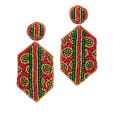 93612, GEOMETRIC SEED BEAD EARRING