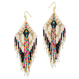 93613, FRINGE SEED BEAD DROP EARRING