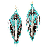 93613, FRINGE SEED BEAD DROP EARRING