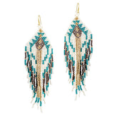 93613, FRINGE SEED BEAD DROP EARRING