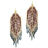 93614, FRINGE SEED BEAD DROP EARRING