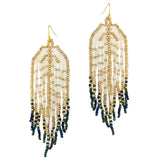 93614, FRINGE SEED BEAD DROP EARRING