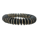 93626, WOOD DISC ACCENT STRETCH BRACELET