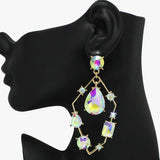 Geometric Multi Rhinestone Shape Earring