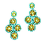 93632, GEOMETRIC SEED BEAD EARRING